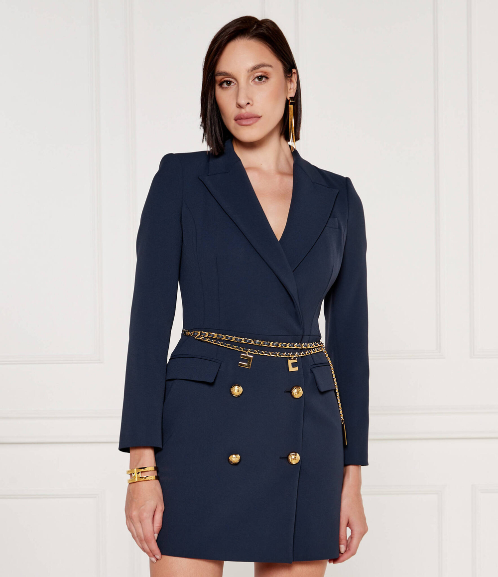 Платье с ремешком Elisabetta Franchi - темно-синий(AB65746E2)