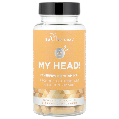 Eu Natural, My Head!, пиретрум и витамины группы B, 60 вегетарианских капсул