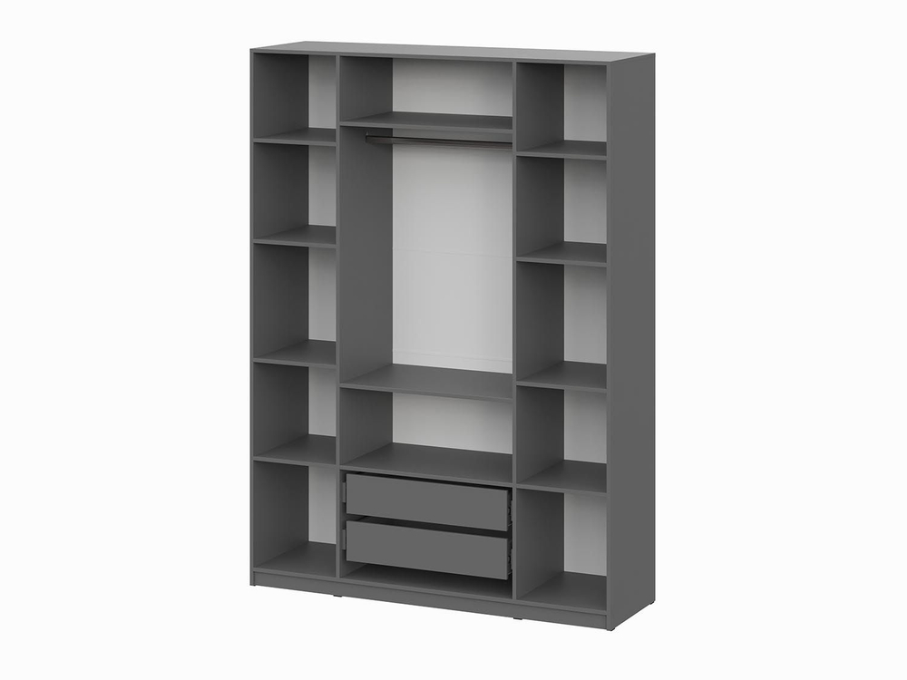 ШК 5 шкаф 1600 + полки 1 комплект + ящики 1 комплект / Графит