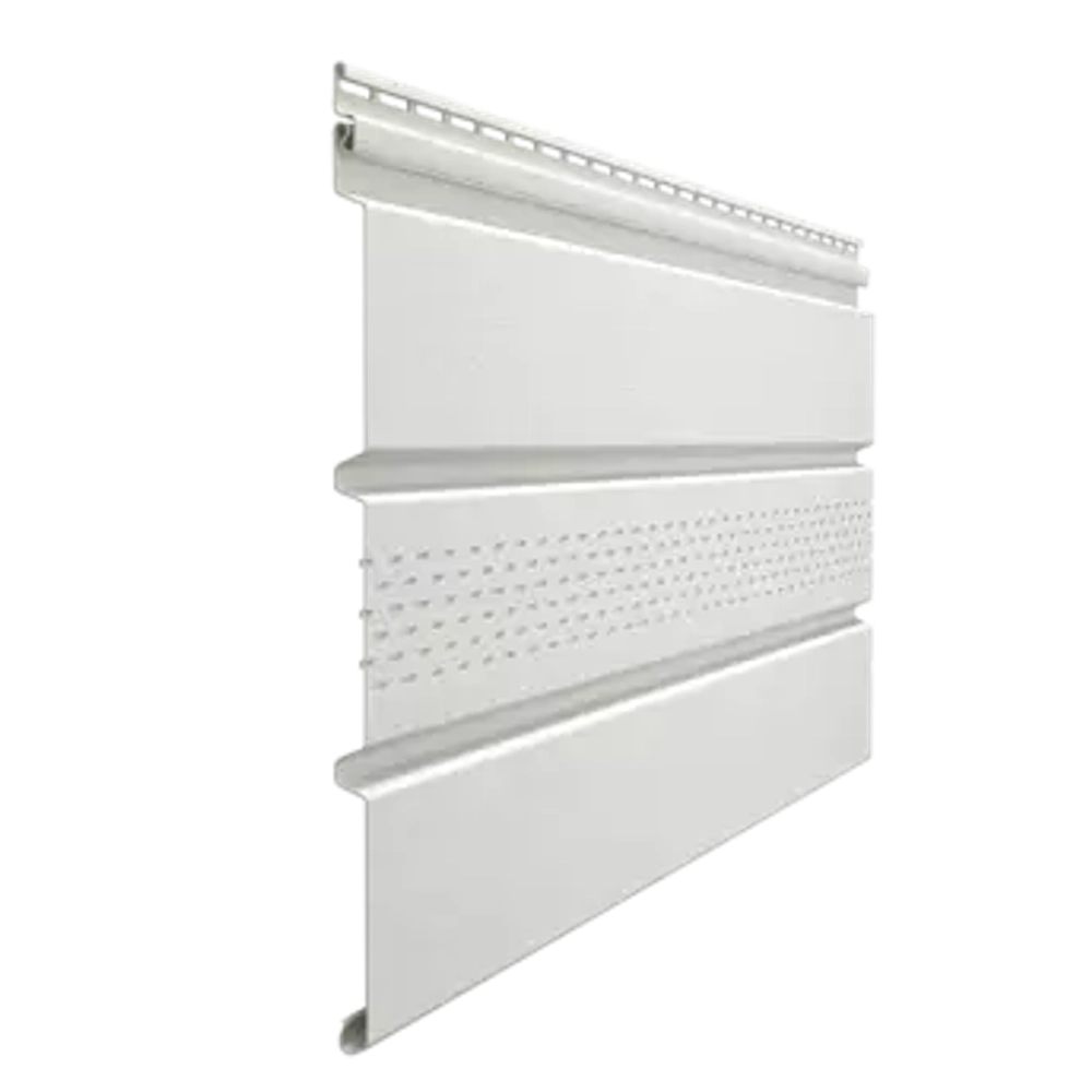 Софит с центральной перфорацией DOCKE PREMIUM Пломбир 3000*305мм