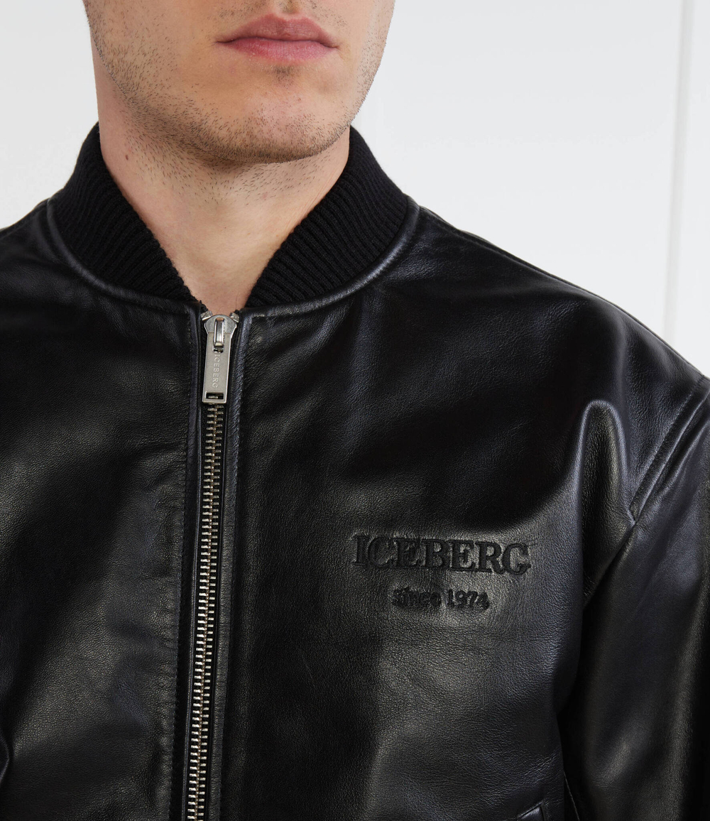 Кожаная куртка бомбер Iceberg - черный(235 I1P ZO21 6802)