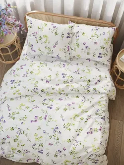 Наволочка комплект 2шт перкаль Сказка "Душистый горошек" 45х45 см на молнии