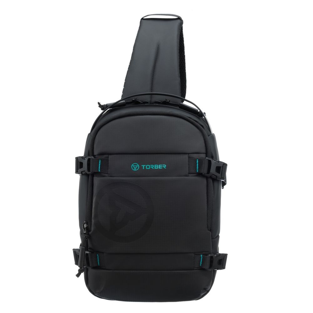 Рюкзак Torber Xtreme на одно плечо, чёрный, 20х8х31 см, 5л