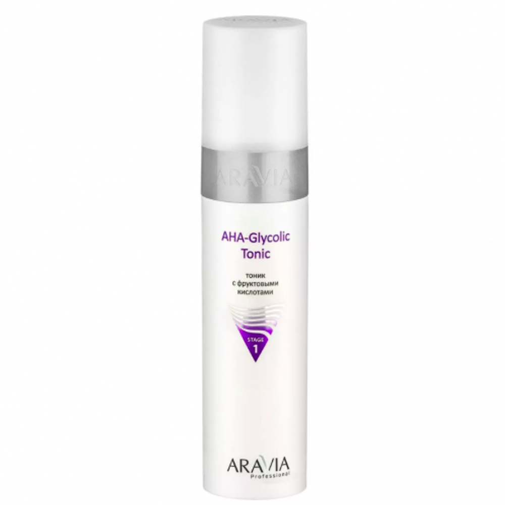 Тоник с фруктовыми кислотами «AHA — Glycolic Tonic», Aravia, 250 мл.