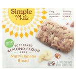 Simple Mills, Мягкие батончики из миндальной муки, банановый хлеб с орехами, 5 батончиков по 34 г (1,19 унции)