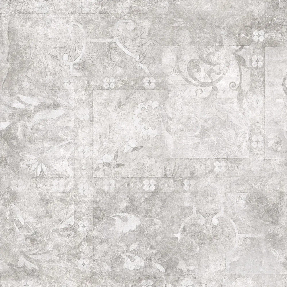 Керамогранит Alma Ceramica GFU6060BTP17R Beton Pro 60x60 серый глазурованный матовый / противоскользящий / карвинг под бетон / с орнаментом