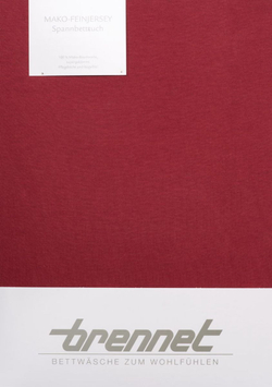 Простыня на резинке 100х200 Brennet 0036 571 бордовая Германия фото