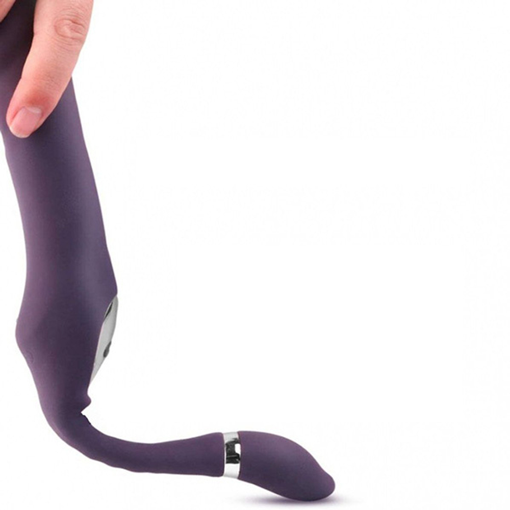 Фиолетовый вагинально-клиторальный вибратор Secwell SW2018