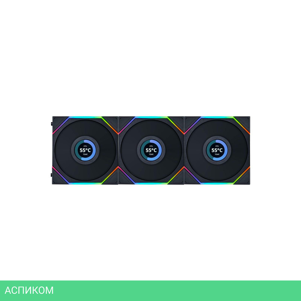 Комплект вентиляторов для корпуса Lian Li Uni Fan TL LCD 120 Black 3шт (G99.12TLLCD3B.00)