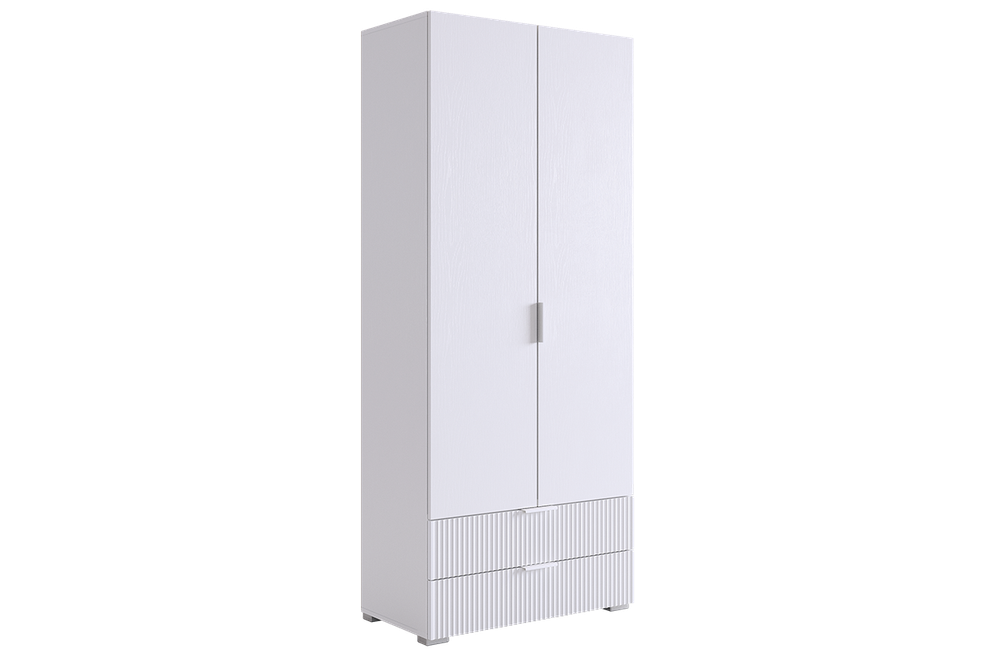 Шкаф двухдверный "Зефир" 120.01,(Белое дерево/Белый(эмаль)