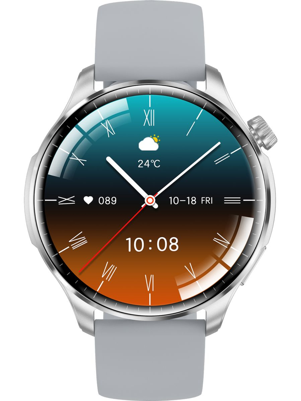 Смарт часы PARASMART Zilex M13 (силиконовый ремешок, серебристый)