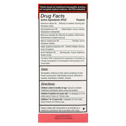 Homeolab USA, Kid's Relief®, сироп для облегчения горла, 0–12 лет, 100 мл (3,4 жидк. унц.)