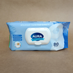 AURA ULTRA COMFORT Влажная туалетная бумага с крышкой