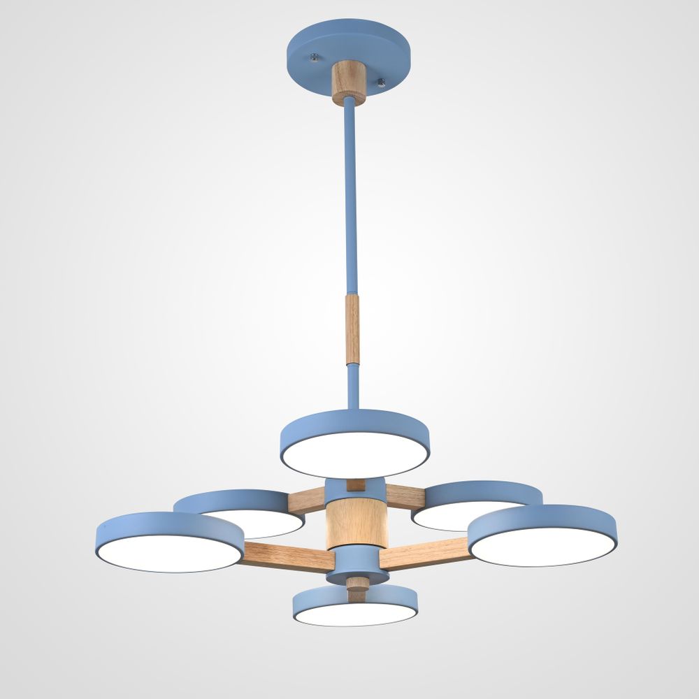 Люстра на штанге TURNA DBL L6 Blue