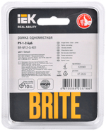 BRITE Рамка 1 -местная РУ-1-2-БрБ стекло белый IEK