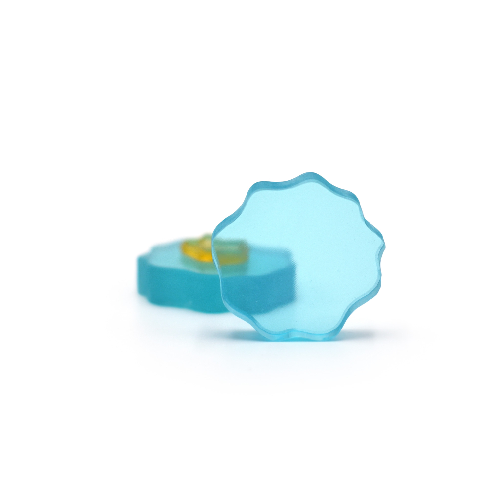 Мини-блок для штампинга / Голубой прозрачный