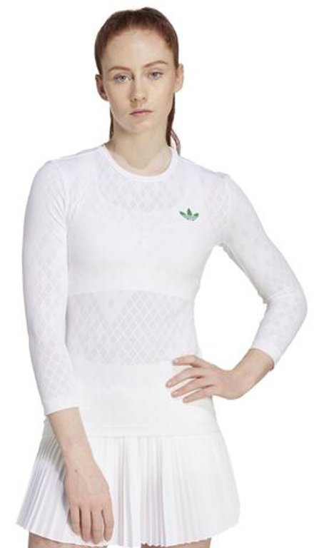Женская теннисная футболка   Adidas Pro Climacool 3/4 Long Sleeve - white