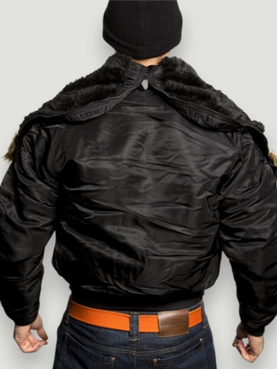 Куртка короткая зимняя Alpha N-2B Flight Jacket (черная - black)