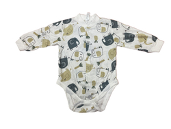 Боди с длинным рукавом на кнопках из кулирки (100% хлопок) на рост 86 см