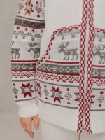 Кофта вязаная на молнии с капюшоном