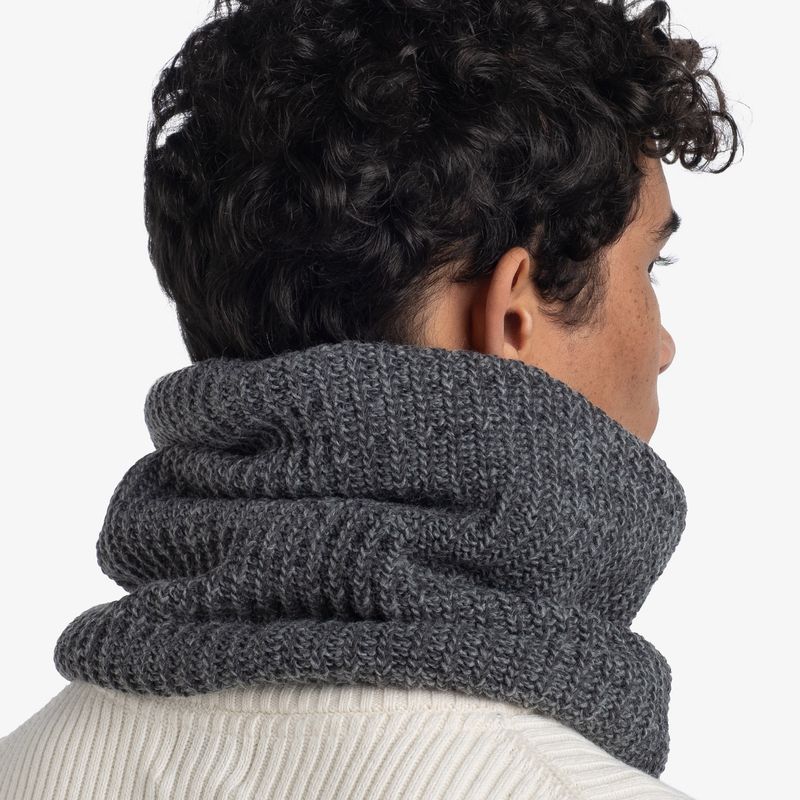 Вязаный шарф-труба с флисом Buff Neckwarmer Knitted Polar Vaed Grey Heather Фото 7