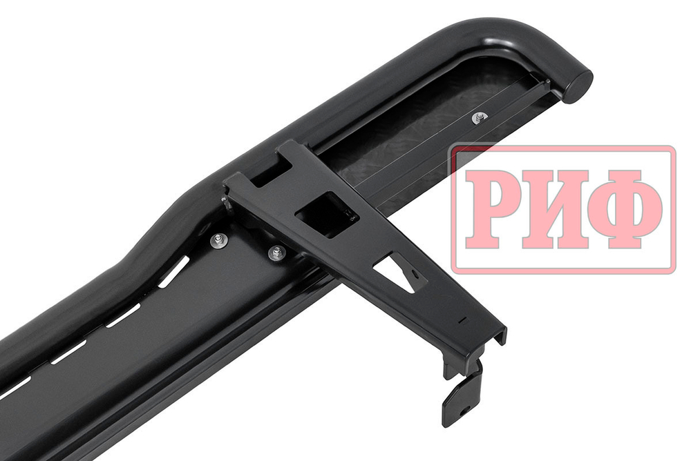 Пороги силовые Toyota Land Cruiser Prado 120 черные РИФ