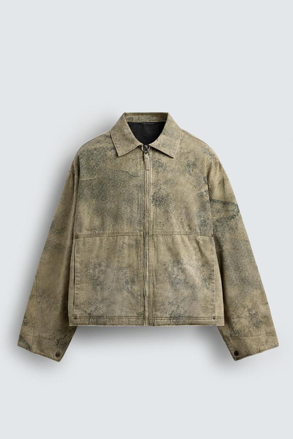 ZARA КУРТКА СВОБОДНОГО КРОЯ С АБСТРАКТНЫМ ПРИНТОМ, РАЗНОЦВЕТНЫЙ