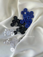 Пуговицы черные на прокол 11,5 мм