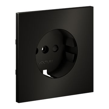 Накладка для розетки с заземлением и защитными шторками, S70 Metal (антрацит)