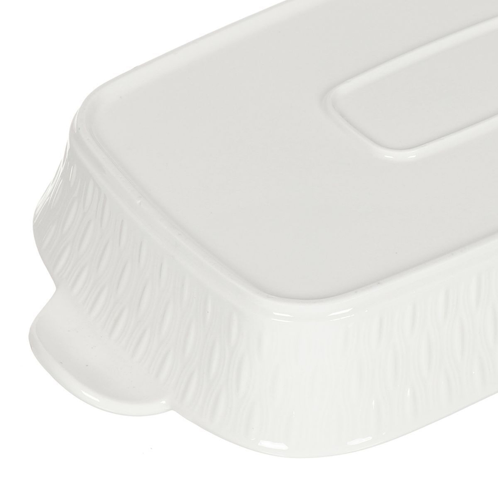 Форма для запекания керам, 23.5х41.5х7 см, прямоуг, бел, Антарктида, Y4-4416