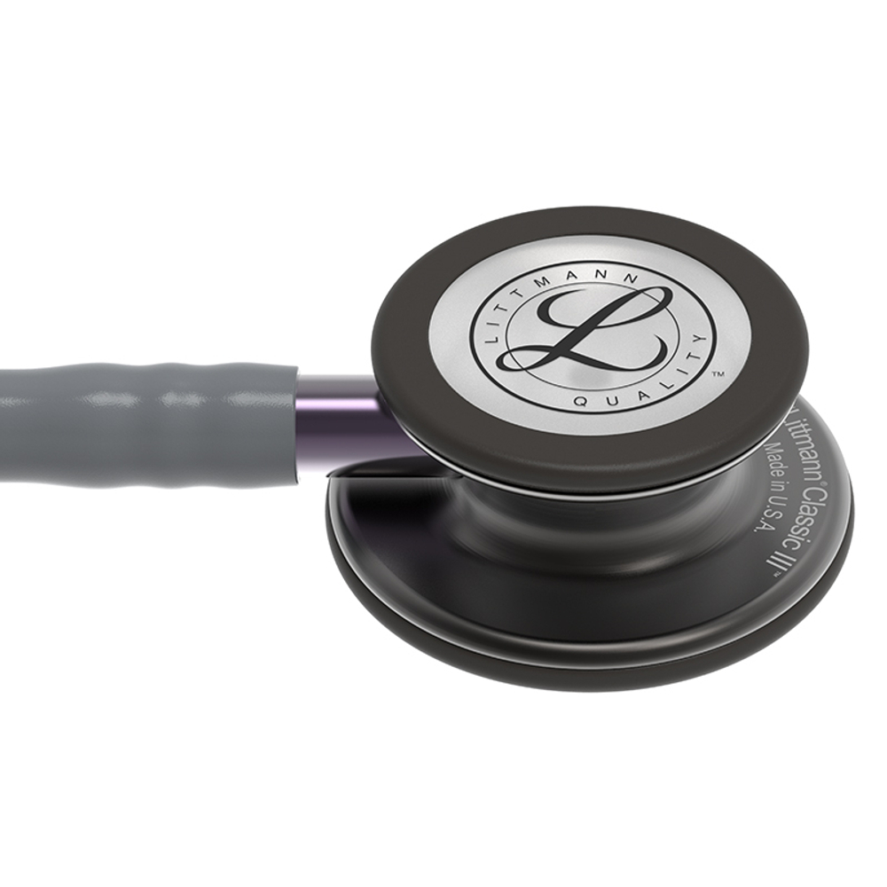Стетоскоп Littmann Classic III, серый, дымчатая акустическая головка, фиолетовый ствол (5873)