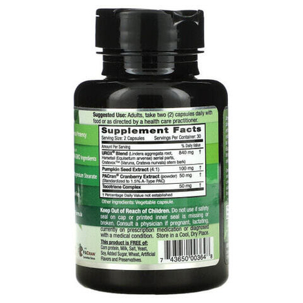 Растительные экстракты и настойки Emerald Laboratories, Здоровье мочевого пузыря для мужчин и женщин со смесью Urox, 60 растительных капсул