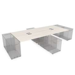 СБЧТ.984 Стол системы БЕНЧ на 4 рабочих места. крепление к тумбам (3200*1635*750)