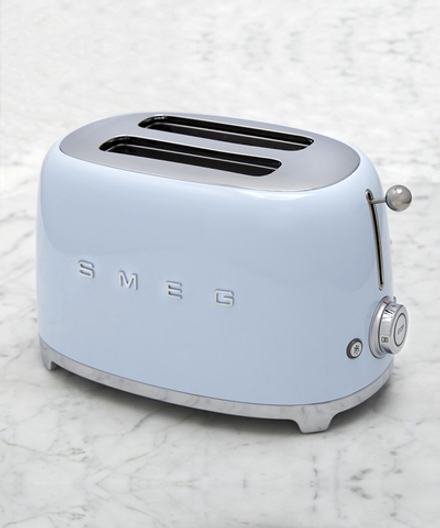 Smeg Тостер на 2 тоста, пастельный голубой