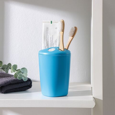 Голубая подставка для зубных щёток Aqua