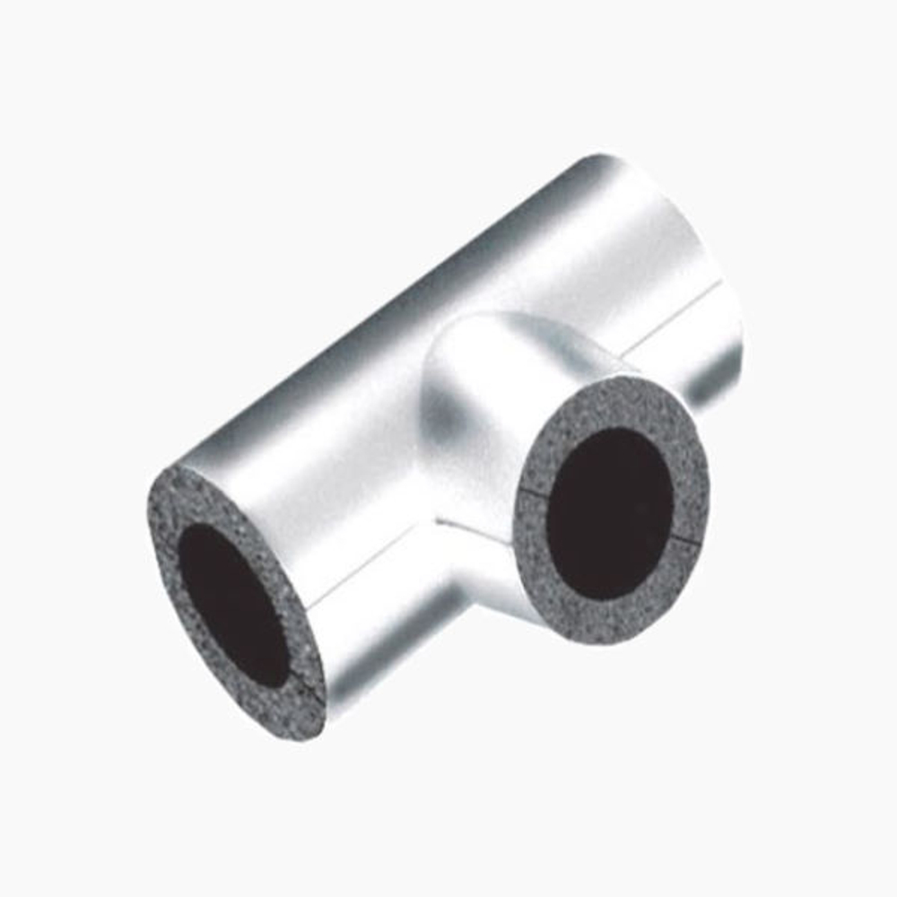 Тройник 90° из вспененного каучука равнопроходной K-FLEX ST с покрытием AL CLAD