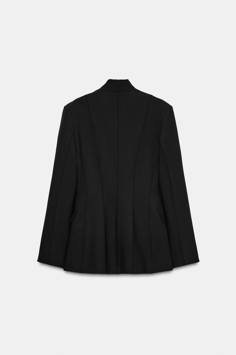 ZARA ПРИТАЛЕННЫЙ БЛЕЙЗЕР ИЗ КОЛЛЕКЦИИ ZW, ЧЕРНЫЙ