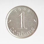 France, 1 Centime 1968 - 5th Republic, XF