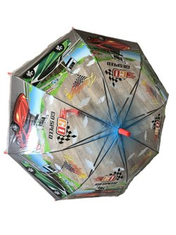 Зонт детский Гоночные машины цвет красный