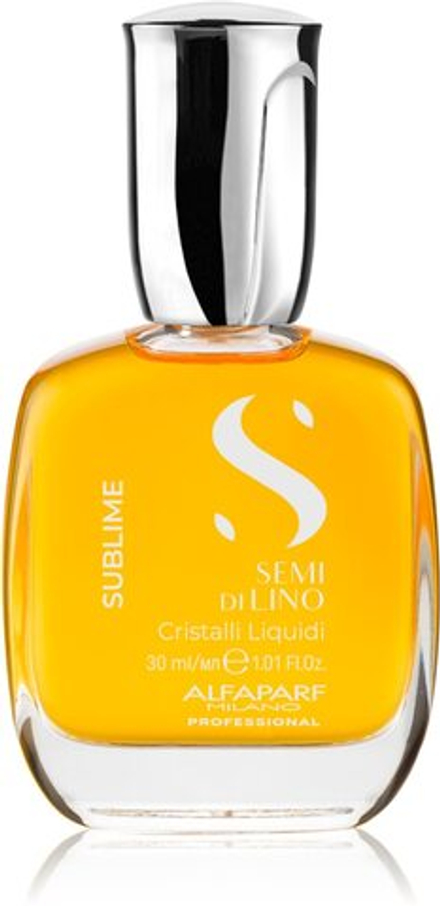 Alfaparf Milano Semi di Lino Sublime Cristalli - увлажняющее масло для блеска и смягчения волос /   30  ml  / GTIN 8022297154756