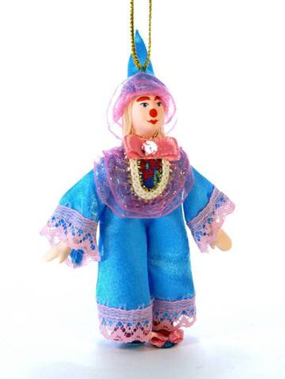 Кукла-подвеска сувенирная Клоун в панамке.