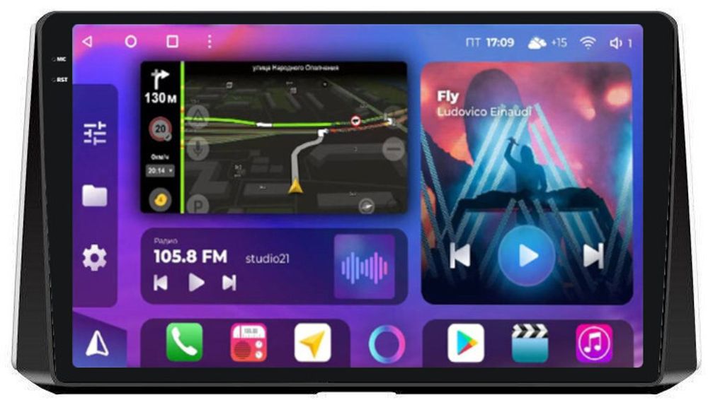 Магнитола для Toyota Corolla 2019+ - FarCar XXL1151M QLED+2K, Android 12, ТОП процессор, 8Гб+256Гб, CarPlay, 4G SIM-слот