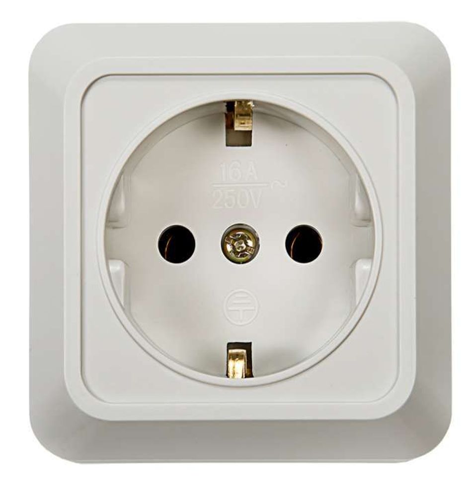 Розетка 1-м BOLLETO с заземл. накл. 7028 бел. ASD / IN HOME 4680005959792 Розетка 1-м BOLLETO с заземл. накл. 7028 бел. ASD / IN HOME 4680005959792