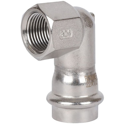 ROMMER Угольник-переходник с ВР 22x1/2" из нержавеющей стали прессовой