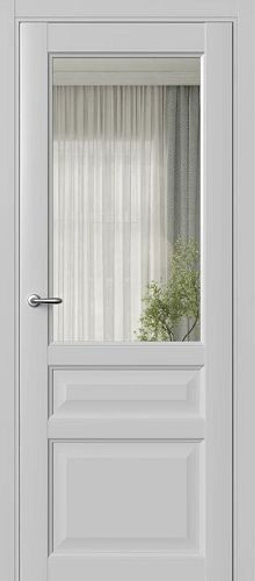Межкомнатная дверь Фрамир Elegance 3 PO Прозрачное Телегрей
