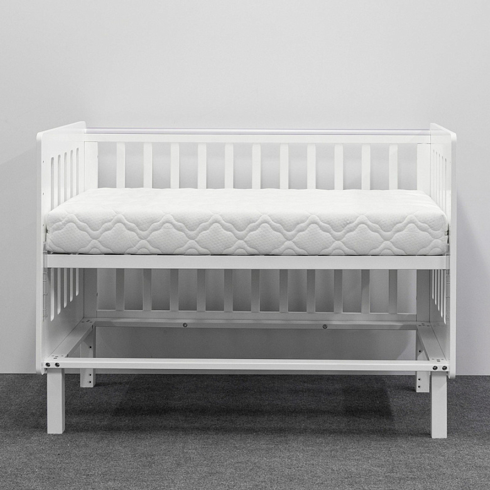 Кровать Antemi Mari 120х60 с ящиком Ник 14 б/б Белый + НиК 16 б Белый