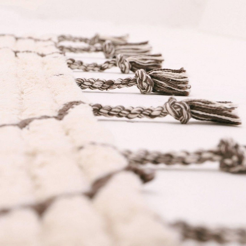 Стираемый коврик Nattiot Viktor Chocolat M (135 Х 190 см), хлопок, бежевый