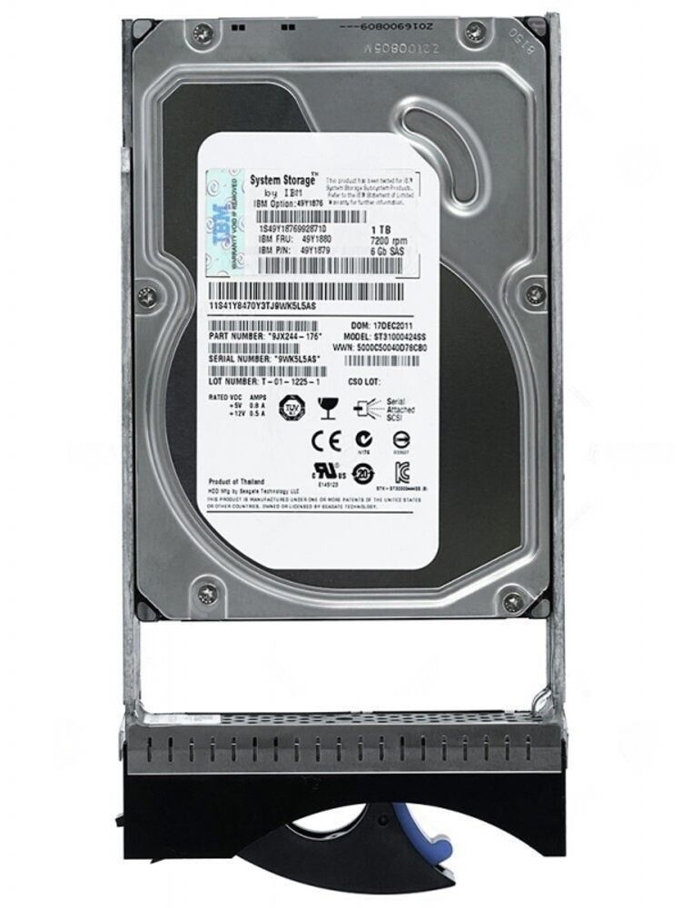 Жесткий диск IBM 1TB 3.5in 7.2K 6Gb SAS 49Y1880