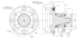 Ступица задняя в сборе L=R HYUNDAI Sonata IV 01/KIA Magentis 00-05 GANZ GIM03015