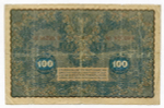 Банкнота Польша 100 марок 1919 год № 492098. F